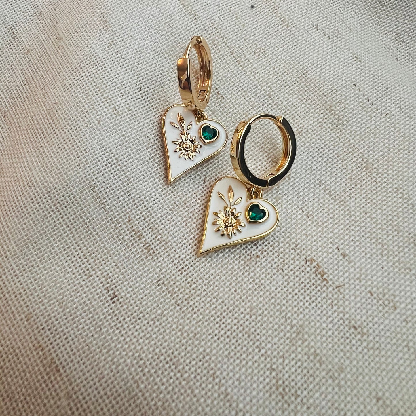 Flower Heart Hoops