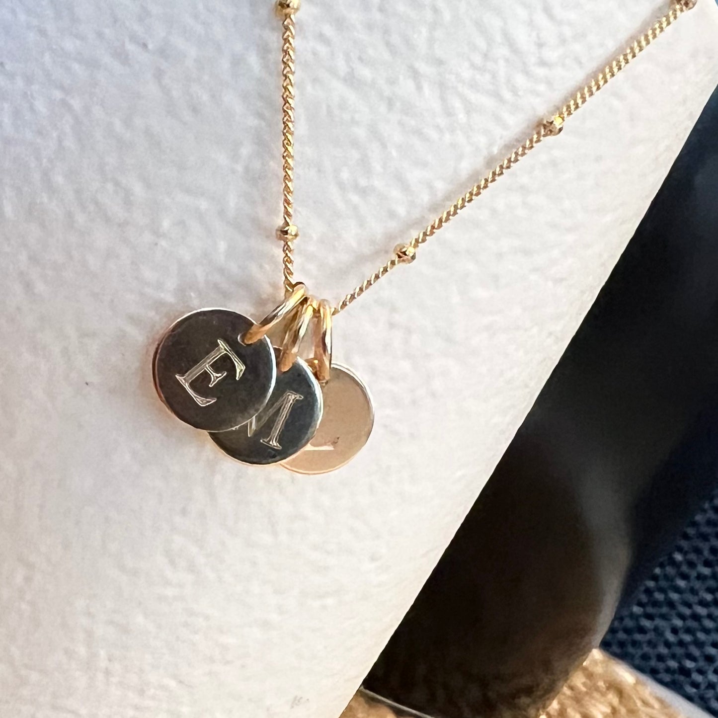 Triple Tag Engraved Necklace