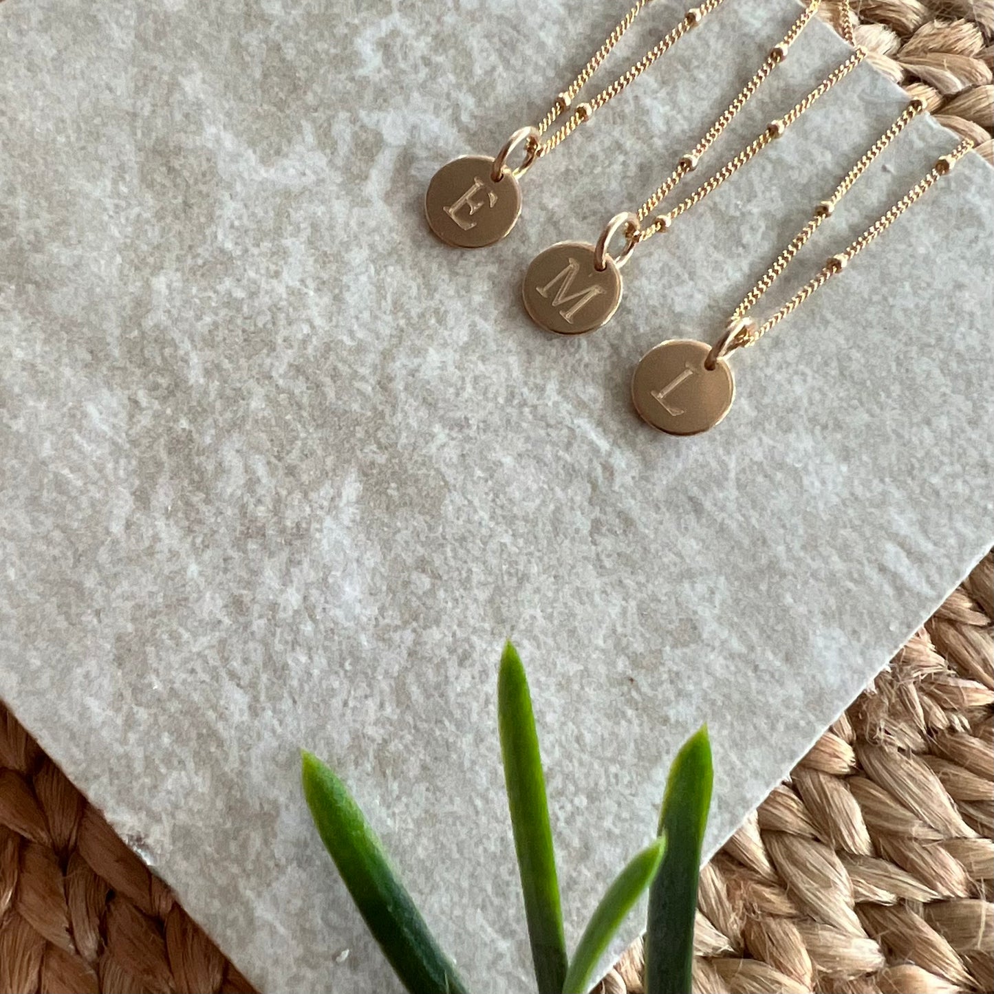 Engraved Disc Necklace