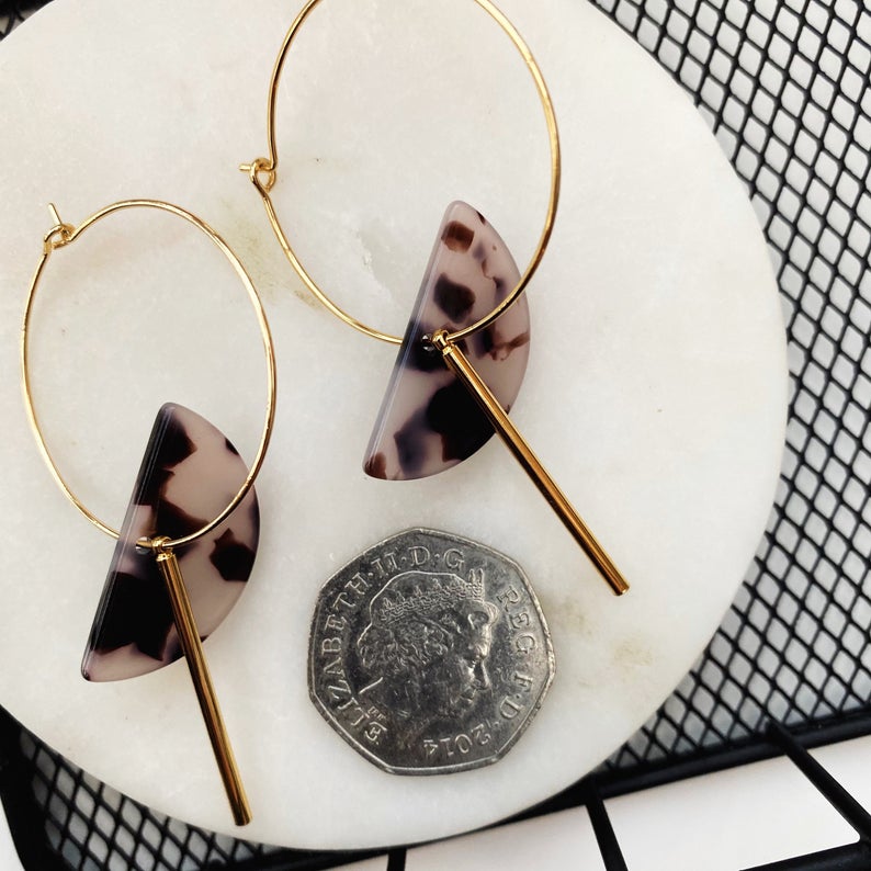 Dainty Tortoise Hoops