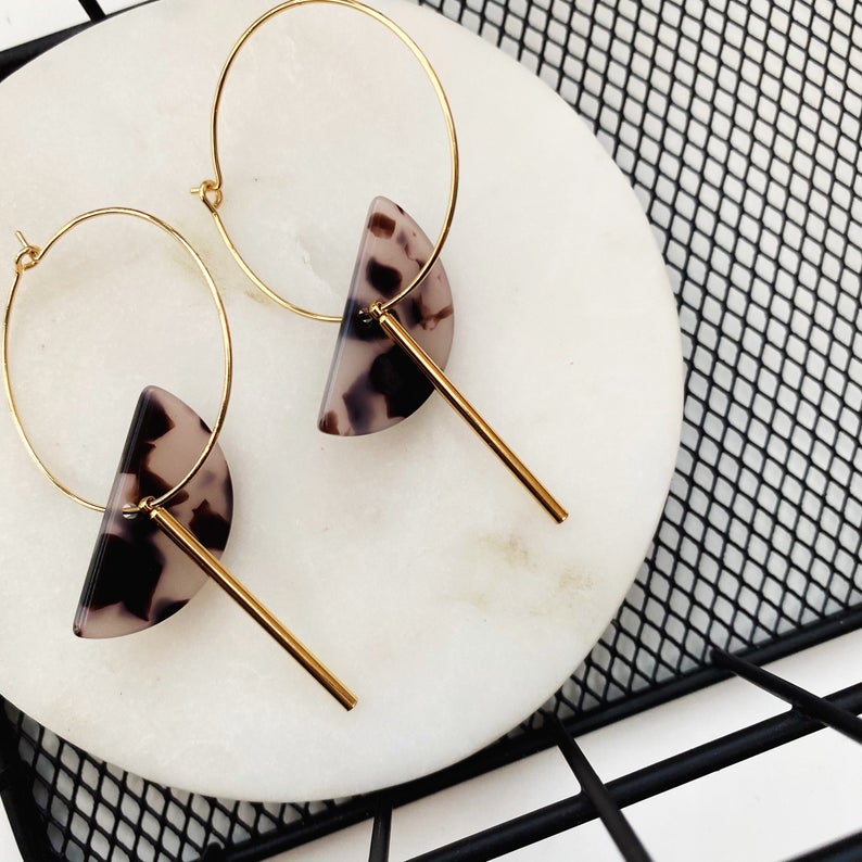 Dainty Tortoise Hoops
