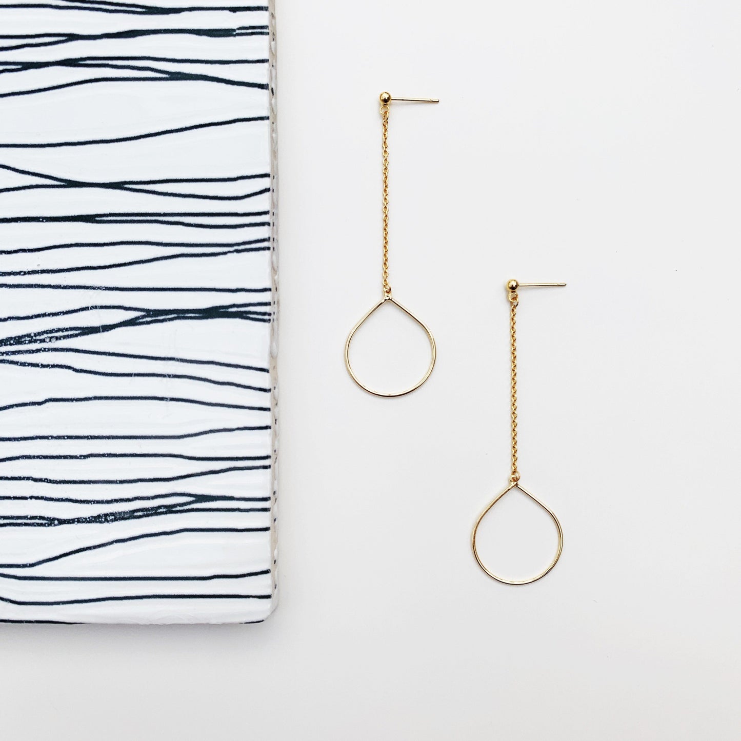 Large Teardrop Drop Studs