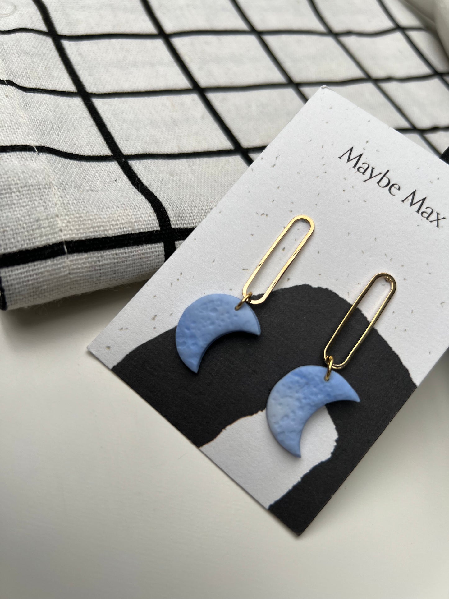 Blue Moon Oval Earrings