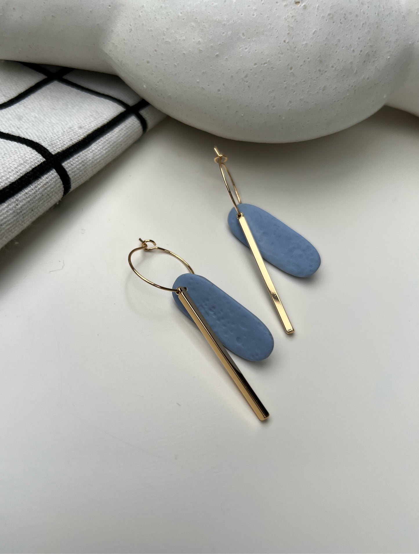 Dainty Blue Hoops