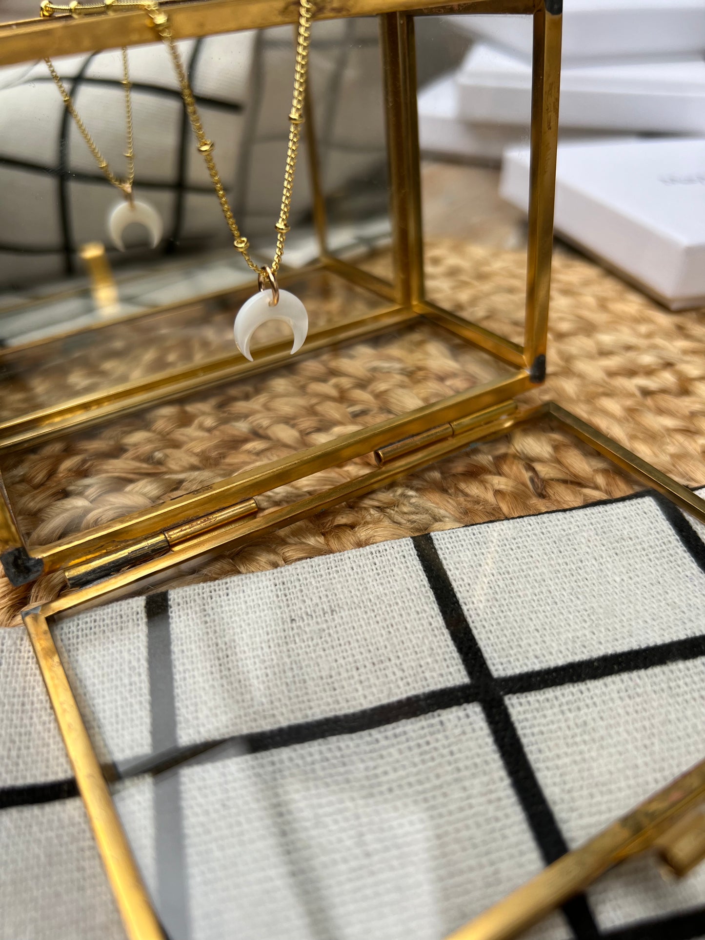 Mother of Pearl Crescent Necklace